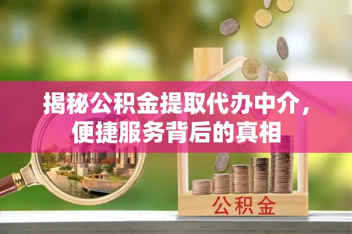 澧县揭秘公积金提取代办中介，便捷服务背后的真相