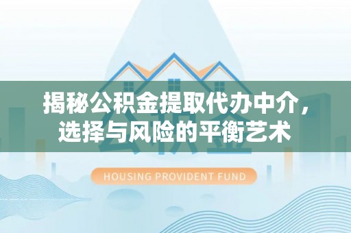 澧县揭秘公积金提取代办中介，选择与风险的平衡艺术