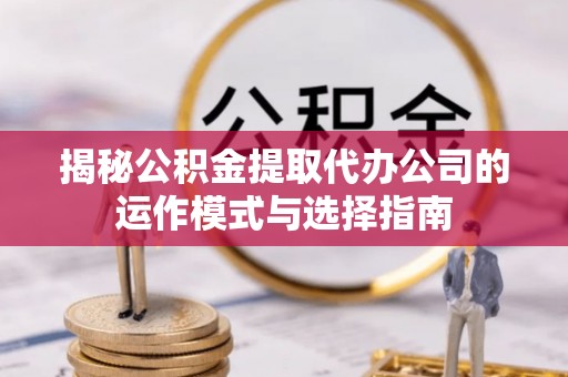 澧县揭秘公积金提取代办公司的运作模式与选择指南
