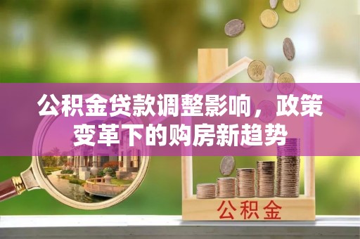 澧县公积金贷款调整影响，政策变革下的购房新趋势